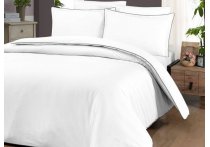 Постельное белье сатин Premium La Romano - Lucca White (Турция), полуторный